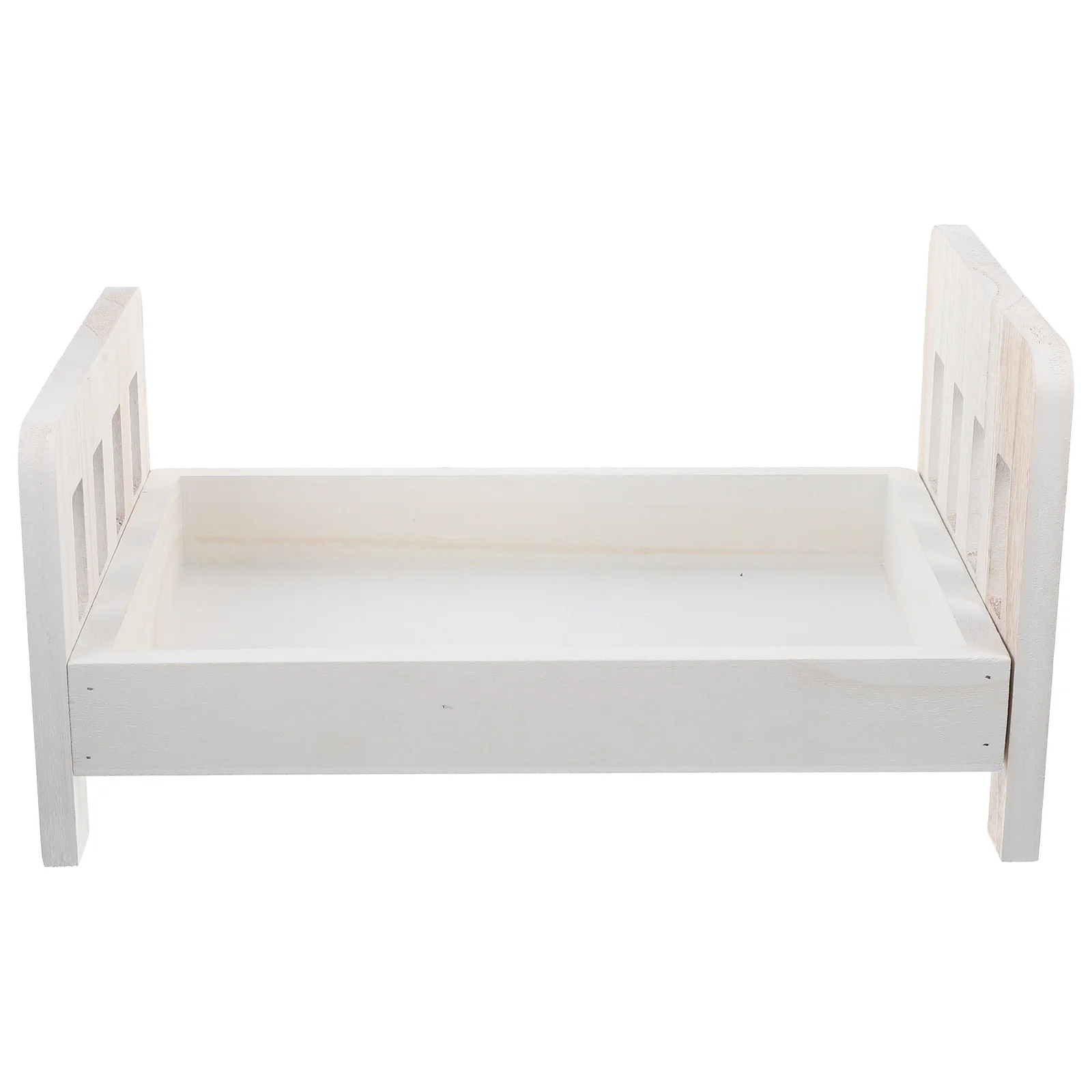Tempat Tidur Kayu Kokoh untuk Foto Bayi Gaya Vintage Desain Mini untuk Fotografi Bayi Baru Lahir Penggunaan Dekoratif Tempat Tidur Anak