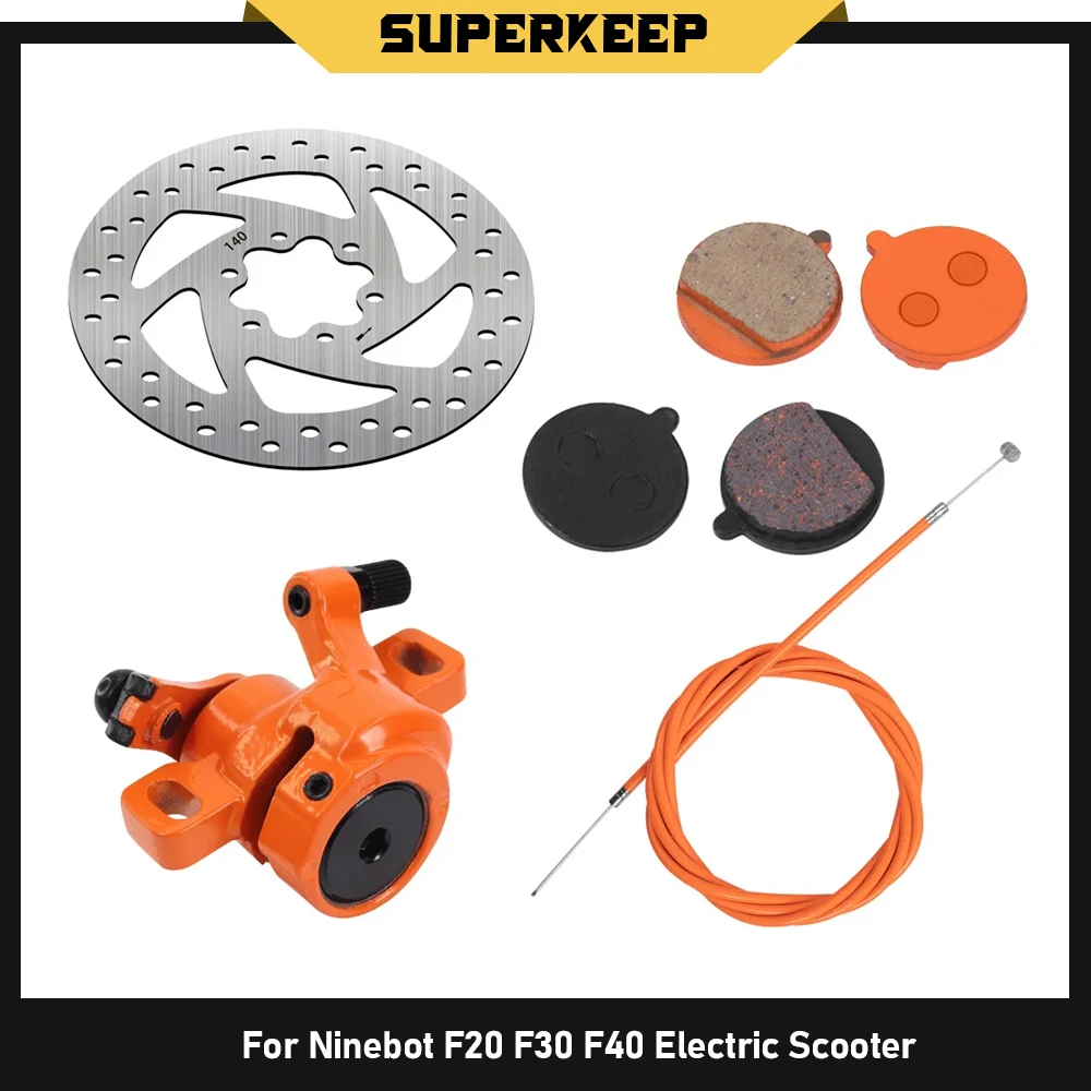 Elektroroller-Bremsbeläge 140MM Edelstahl-Bremsscheibe für Ninebot F20 F30 F40 Scheibenbremsen-Block Kickscooter-Ersatzteile