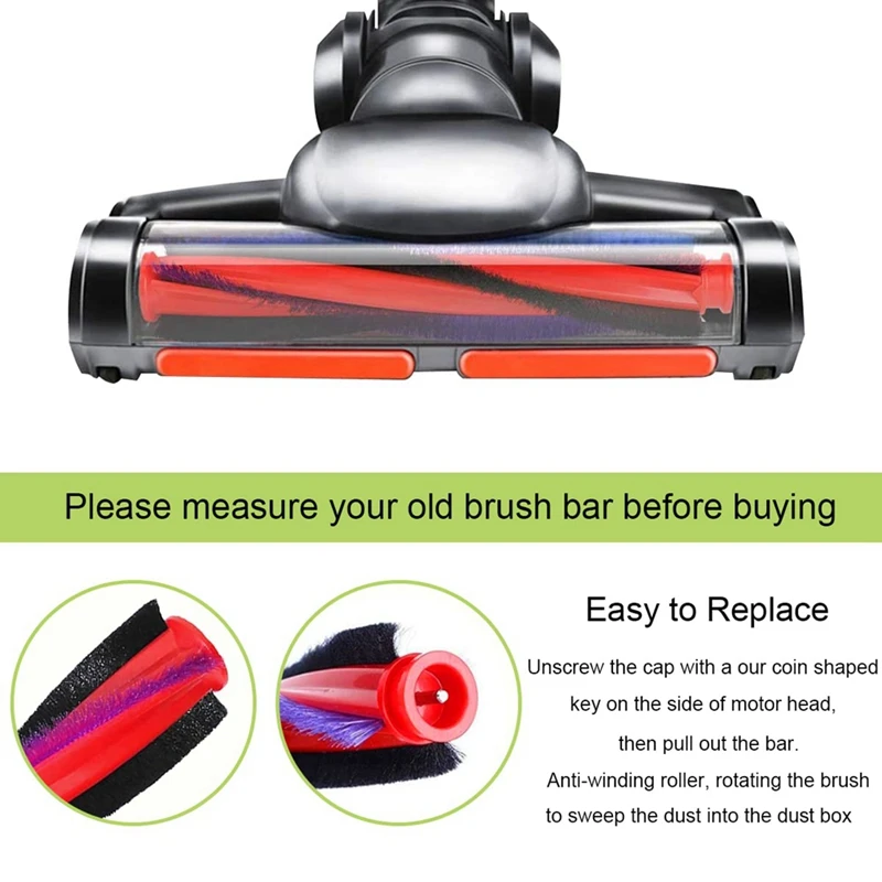 ローラーブラシHEPAフィルター,ダイソン用,掃除機交換部品,付属品,v6,dc59,dc62,sv03,1セット