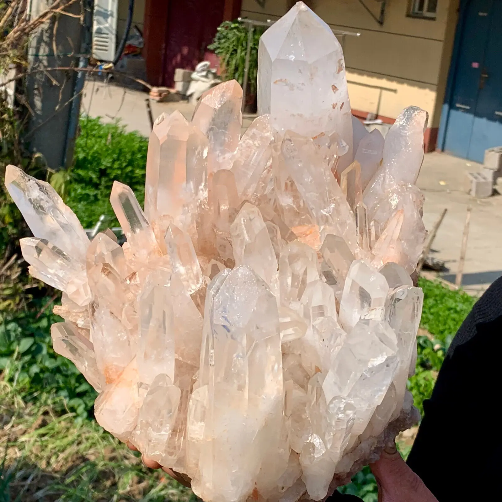 

Natural Rare White Quartz Crystal Cluster Mineral Specimen Healing