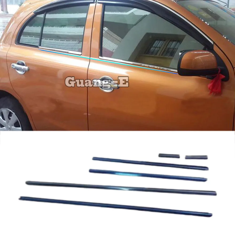 

Car Cover Stick Stainless Steel Glass Window Garnish Pillar Column Trim Part For Nissan March 2011 2012 2013 2014 2015 2016 2017