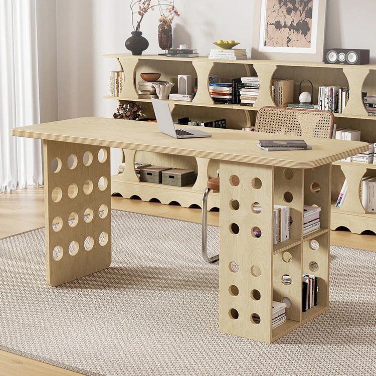 

Компьютерный стол для спальни из цельного дерева, учебный стол, длинная столешница Casa Madera, семейный письменный стол для маленькой квартиры