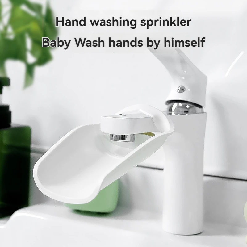 Child Safety TPE Hand Faucet Extender with Water Channel Baby Faucet Extender for Children's Household Use