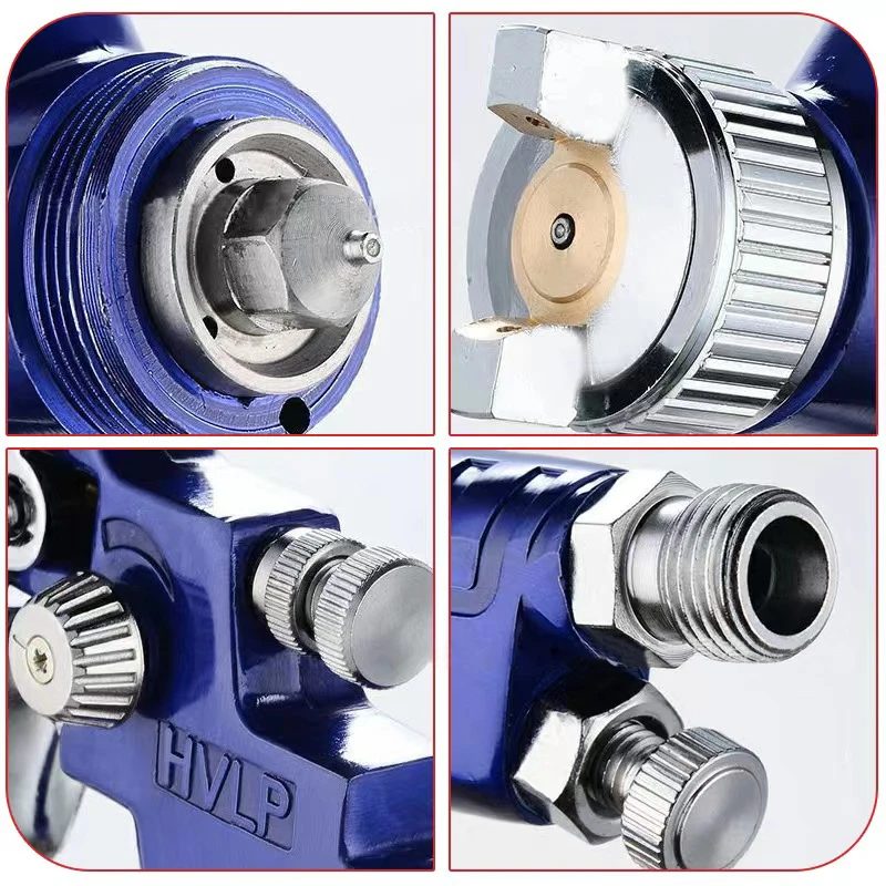 Imagem -06 - Mini Hvlp Spary Gun Pintura Aerógrafo Gravidade Alimentação Escova de ar para a Parede Pintura do Carro Bolo do Prego Decorar Pintura Pulverização 0.8 mm 1.0 mm