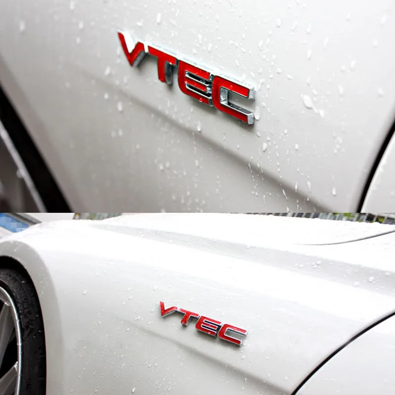 

3D Premium VTEC car Hood Fender trunk Rear Bonnet Nameplate Decal Emblem Badge Sticker
