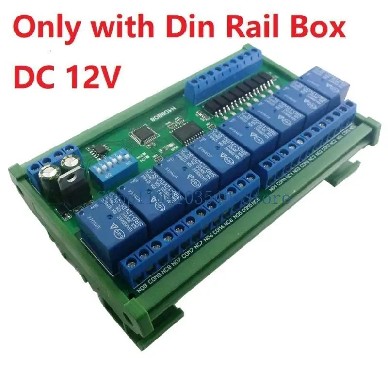 02DC High Capacity 8 Channel Relays Module with RS485 Communication 8 Channel RS485 Control Module Multifunction for Projects