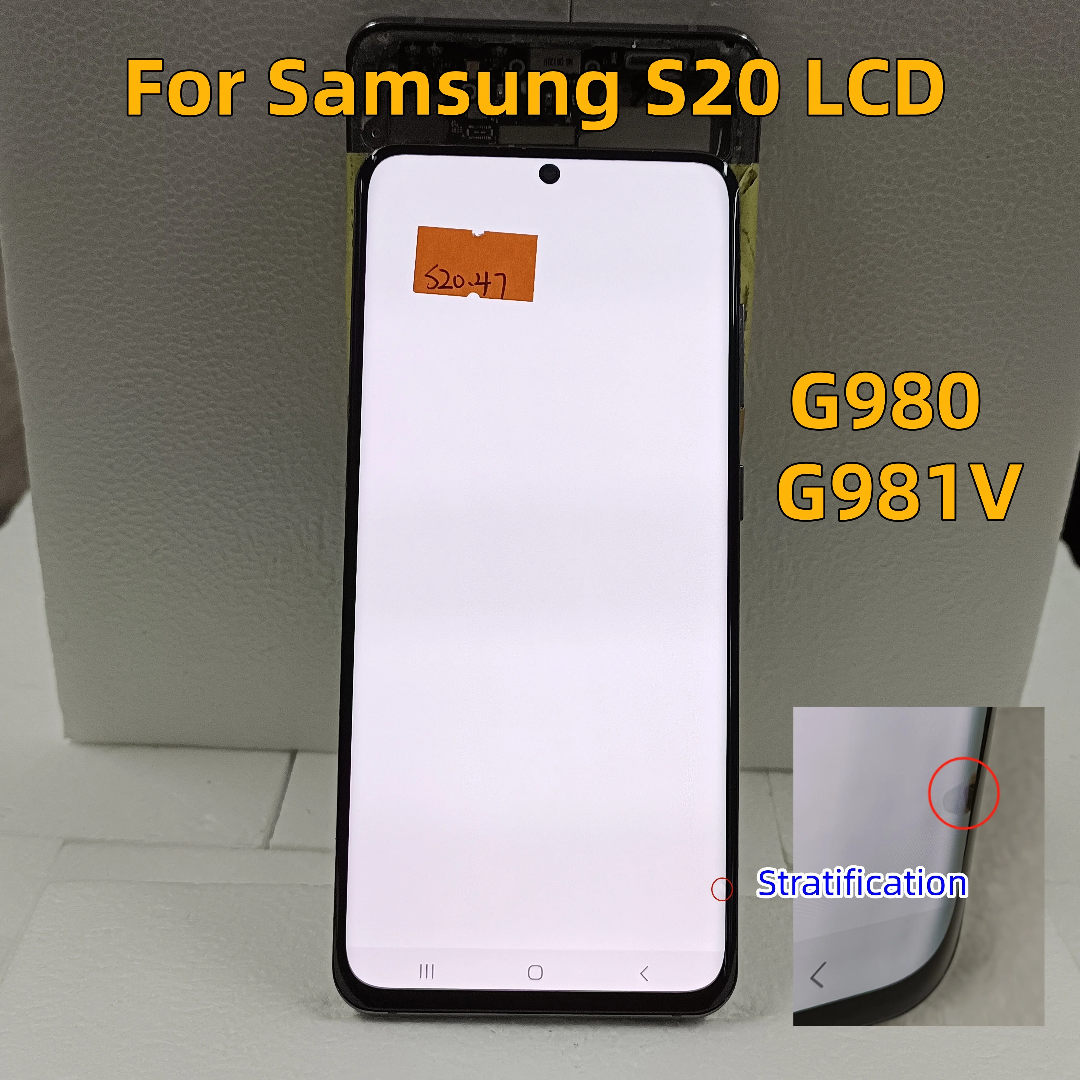 

Super Amoled LCD For Samsung Galaxy S20 LCD With Frame G980 G980U G980F/DS G981V Display Touch Screen Digitizer Assembly