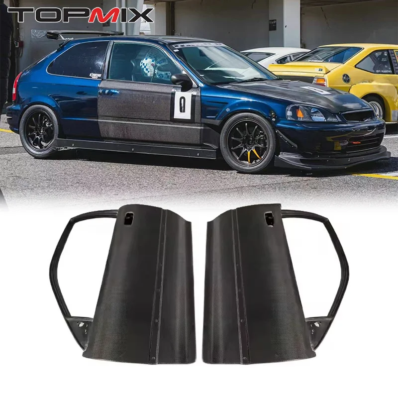 For Honda 1995-2000 Civic EK OEM Style Carbon Fiber Door Panel - 2026 JDM Trend, Interior Enhancement & Easy Application