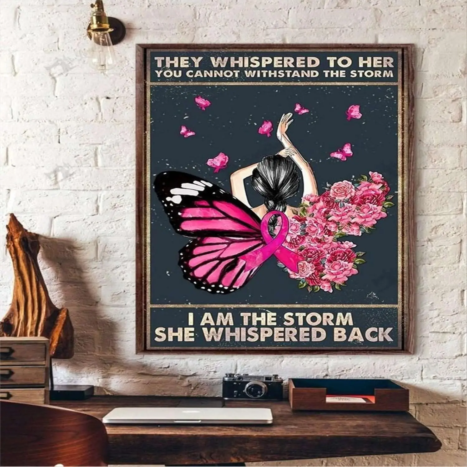 Retro Metal Tin Sign 5.5 X 8 Inches They Whispered to Her You Cannot Withstand The I Am The She Whispered Back Poste-aluminum