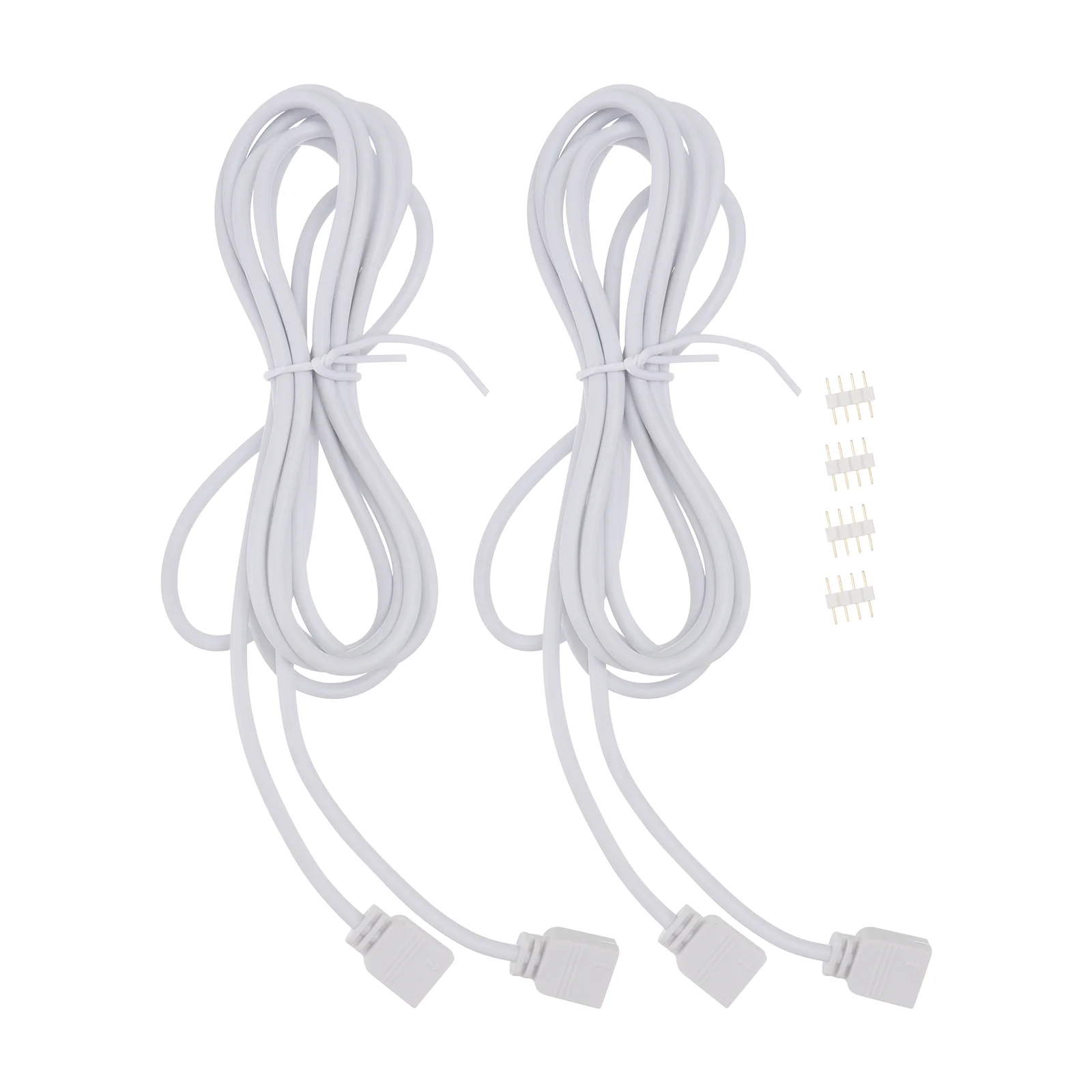 

2M Length Double-Ended RGB Lightening Extended Cord LED Connector for SMD 5050 3528 RGB LED Light Strip with 4Pcs Needles (