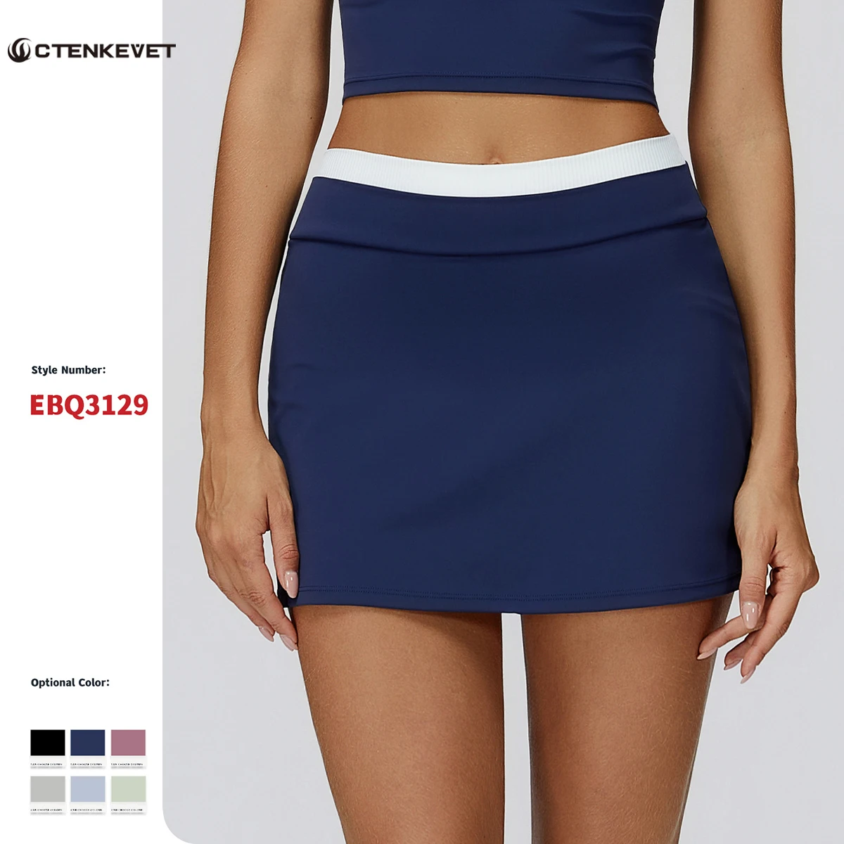 

Ctenkevet-Women's High Waist Tennis Skirt Lined Golf Short Skirt Female Gym Workout Half-Body Outdoor Skirt with Pockets