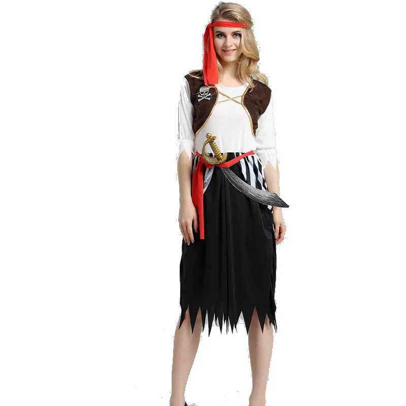Adult Caribbean Pirate Cosplay Costume loween Performance Clothes Role-plang Outfit Stage Costume Ladies Ethnic Wear