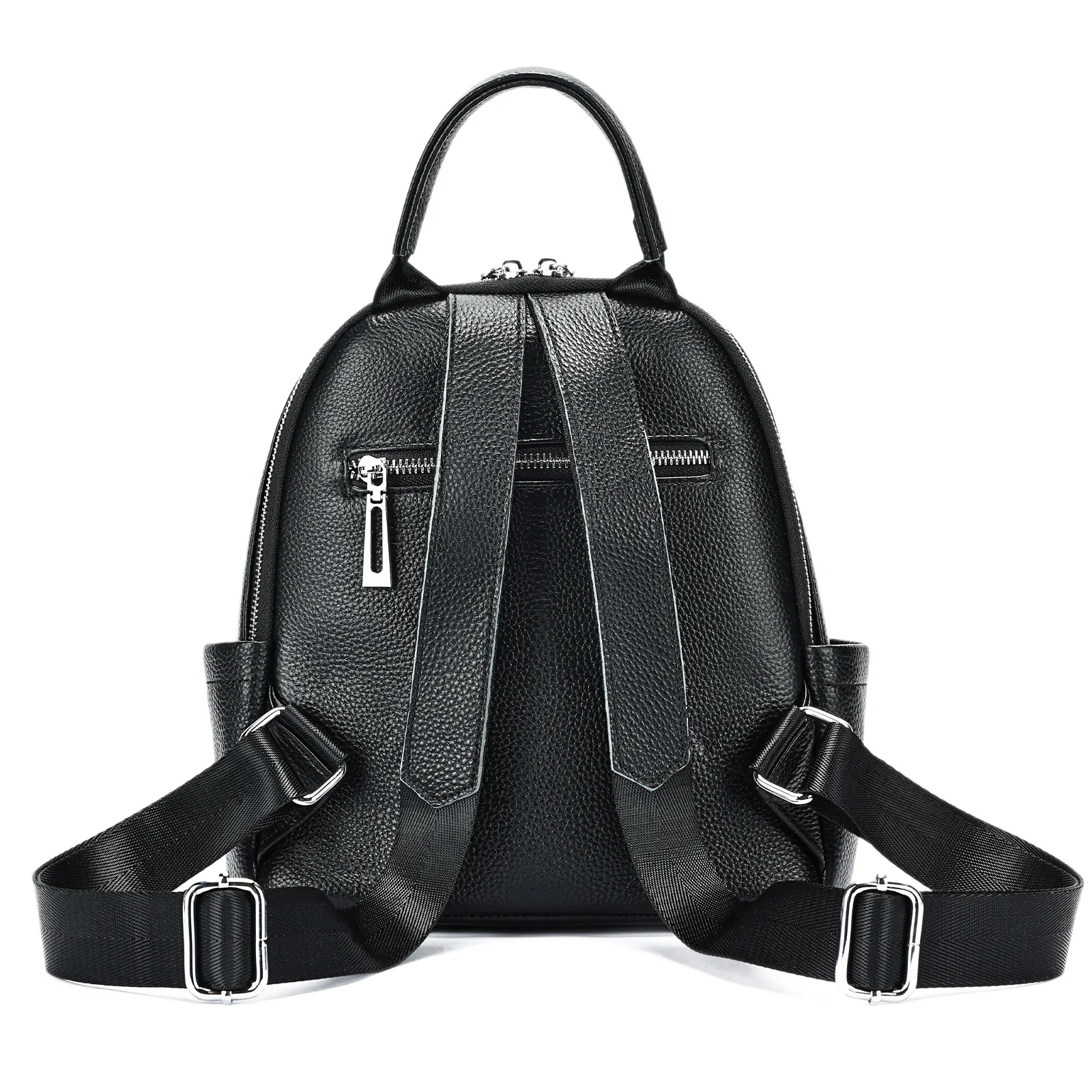 حقيبة ظهر نسائية من Venn مصنوعة من الجلد الطبيعي حقيبة كتف للسيدات حقيبة مدرسية كاجوال للطلاب حقيبة ظهر للسفر متعددة الوظائف #4