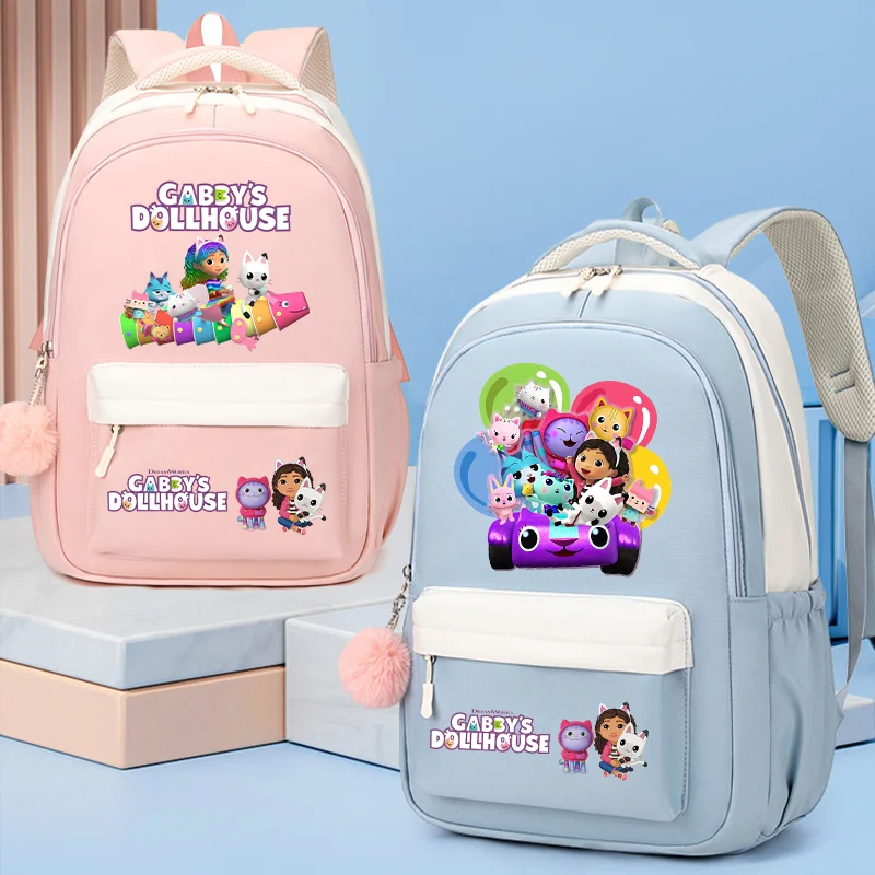 

Школьная сумка Gabby Dollhouse, рюкзак с героями мультфильмов и аниме для девочек, рюкзак для подростков, студенческие сумки для книг, рюкзак для хранения канцелярских принадлежностей, подарок для ребенка