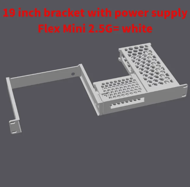 WYORESY for Ubiquiti Flex Mini 2.5G 19 Inch Rack‑Mount Bracket Built‑in Power‑Supply Base For Network Equipment Installation