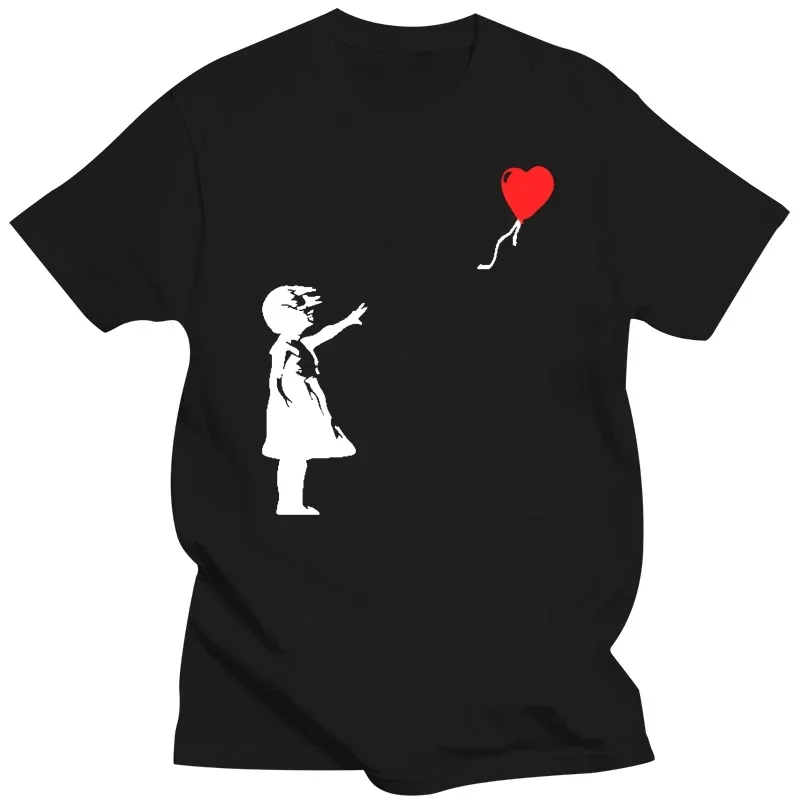Design cotton S-5xl Pictures Graphic Comical summer Natural shirt  kcco balloon gi rl banksy t  harajuku  streetwear