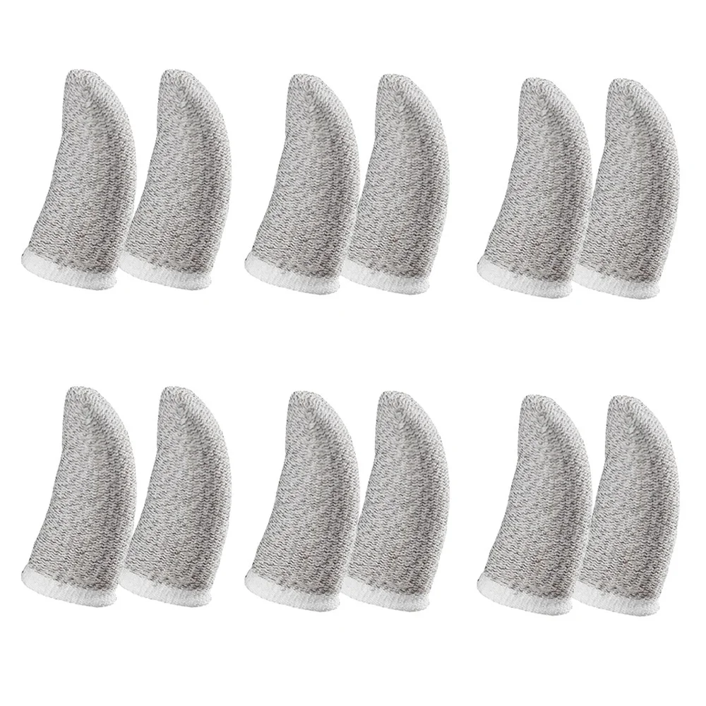 18-Pin Carbon Fiber Finger Sleeves White (12 Pcs)