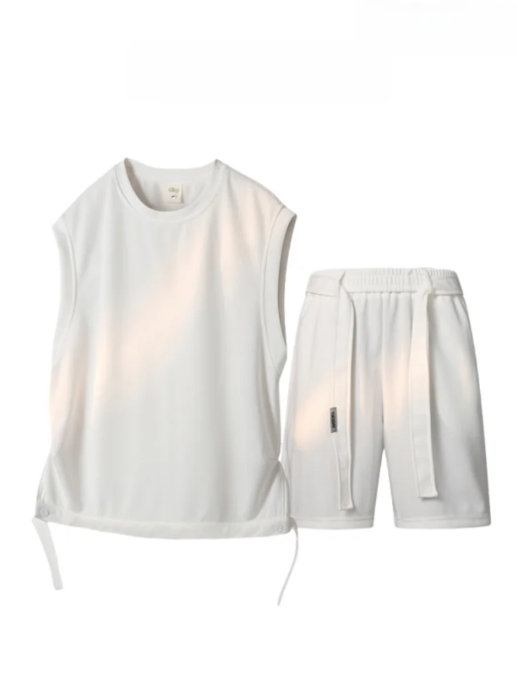 

WTAPS SACAI ex Svel Sportswear Set Summer Loose Trendy Couple's Tank Top T-irt Breathable Polyester Youth Faion