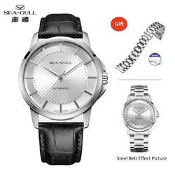 Seagull martı erkek otomatik mekanik İzle resmi hakiki basit iş erkek kemeri su geçirmez safir İzle 819.12.6066