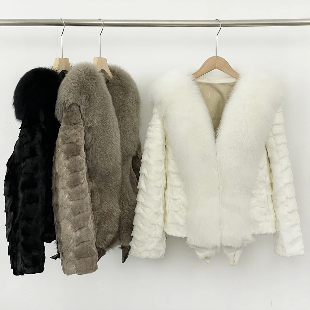 เสื้อแจ็คเก็ตขนฟู OFTBUY สำหรับผู้หญิง หนา อุ่น ขนมิงค์แท้ เสื้อโค้ทขนสัตว์แท้สำหรับผู้หญิง ฤดูใบไม้ร่วง ฤดูหนาว ขนฟ็อกซ์ธรรมชาติ เสื้อคลุมแฟชั่นใหม่สำหรับผู้หญิง