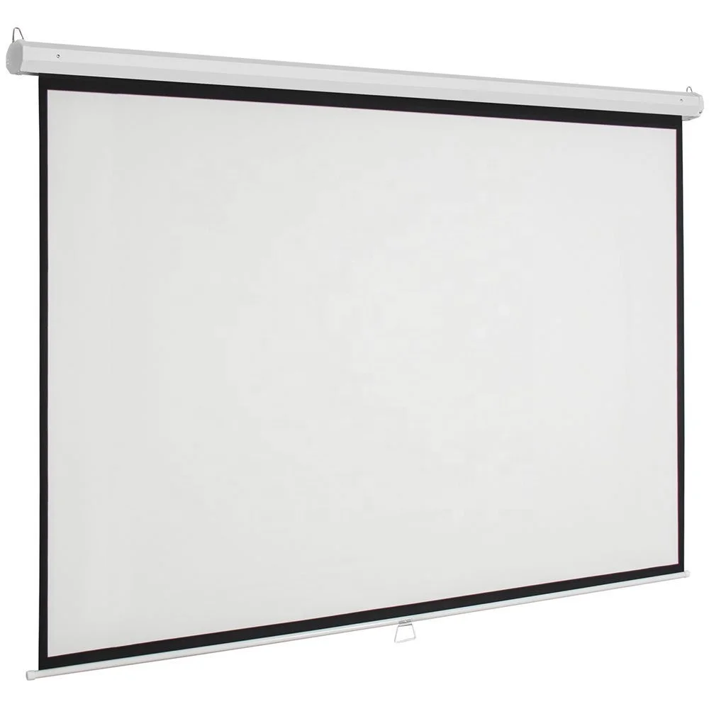 2026180*180cm 1:1 Matte White Manual Pull Projection Screen for Home Theater for Projector Projectionpromote sales