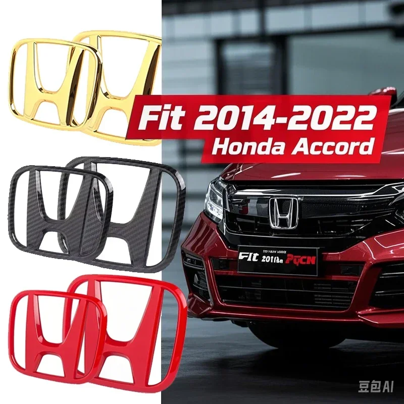 

Для Honda Accord 2013-2023, набор эмблем, модели 9/10-го поколения и подтяжки лица, передний и задний логотип из АБС-пластика, обновление глянцевого черного/углеродного волокна
