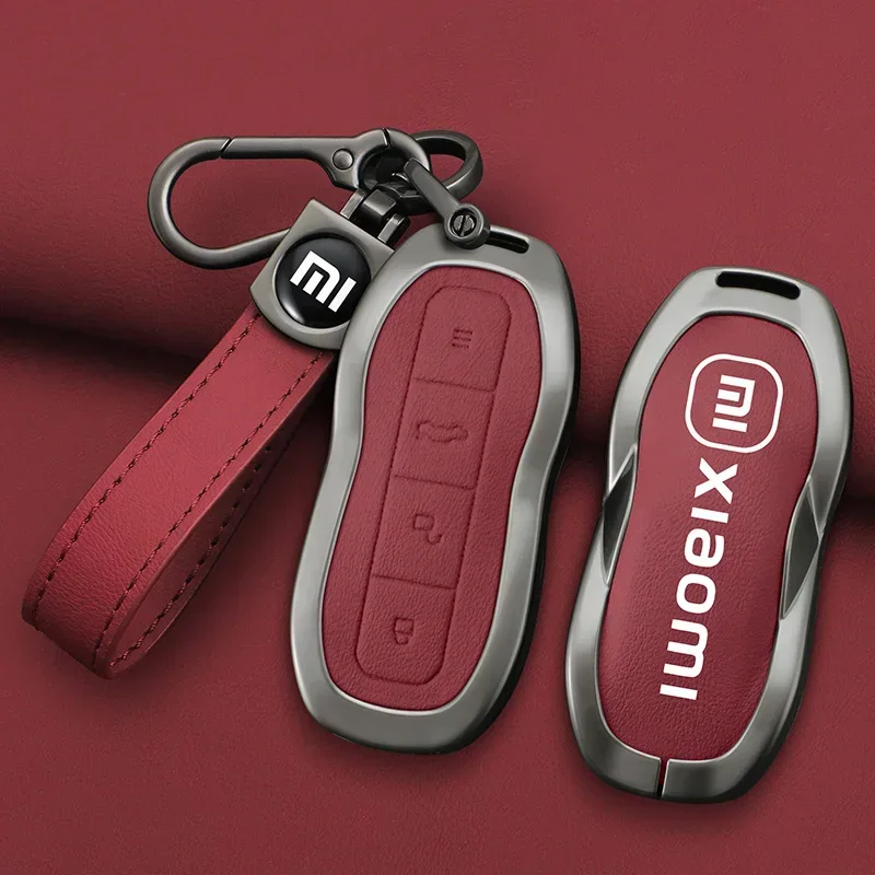 

Zinc alloy Leather Xiaomi Su7 Car Key Protection Case Nfc Sensing Card Holder Zinc Alloy Shield Buckle For Car Keys