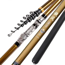Catch.u Rock Fishing Rod Carbon Fiber Telescopic Spinning Fishing Rods 2.7m -6.3m Reservoir Pond Ocean Rock/ Beach Fshing Poles