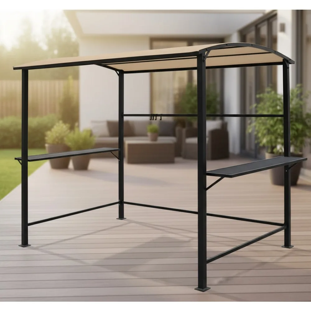 

8x4.6ft Grill Gazebo Replacement Canopy - UPF50+ Waterproof Fire Retardant Fabric for Outdoor Cooking