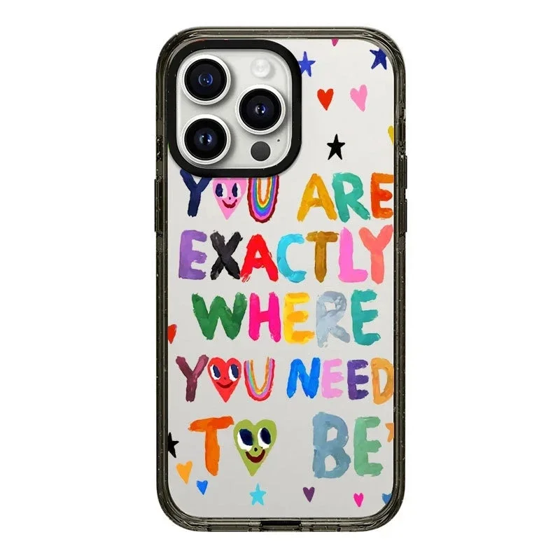 

2.0 Version Acrylic Upgrade Border Colorful Letters Phone Case Cover for IPhone 11 12 13 14 15 Pro Max Case for IPhone 15 Pro