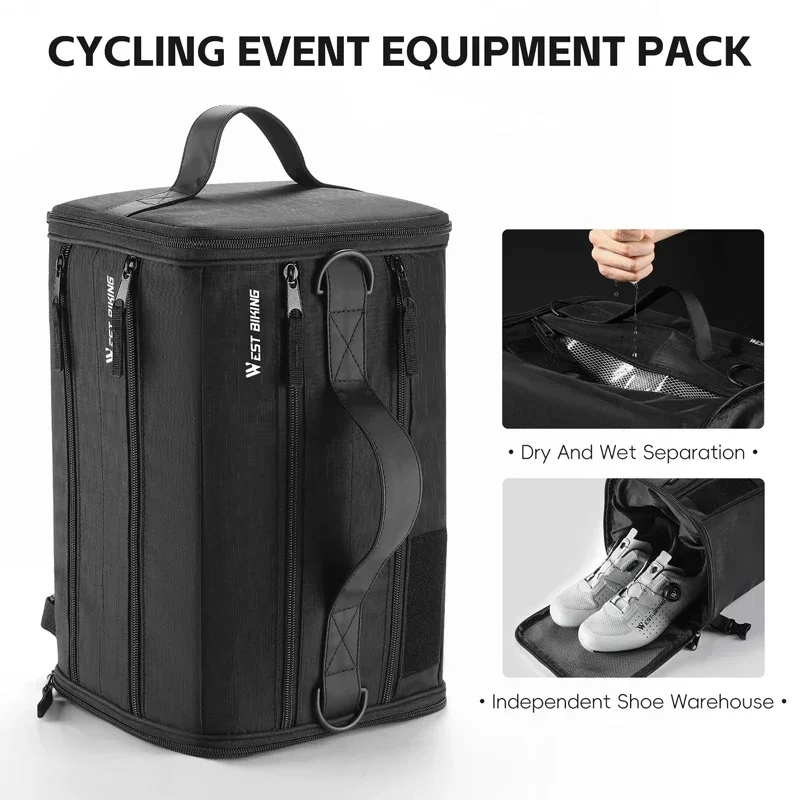 

WEST BIKING Спортивный велосипедный рюкзак MTB Велосипедная сумка для йоги Сухие разделительные сумки на плечо Большая вместительная дорожная сумка для велоспорта в тренажерном зале