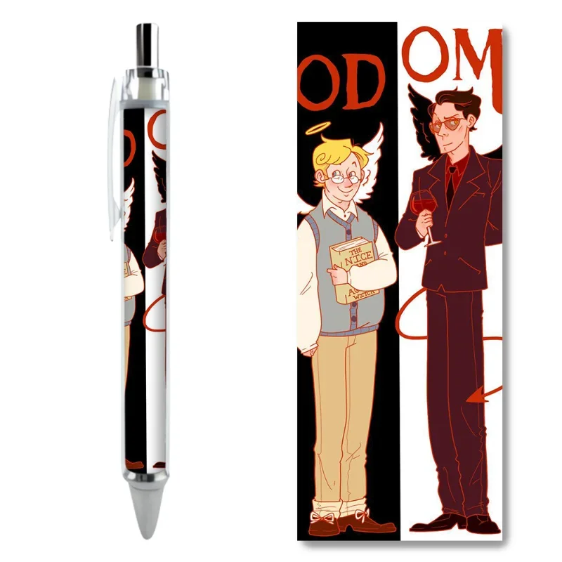 2/4PCS Good Omens Gabriel Crowley Character Cute Gel Pens Hot-selling Movie and TV Character Decoration Student Holiday Gifts