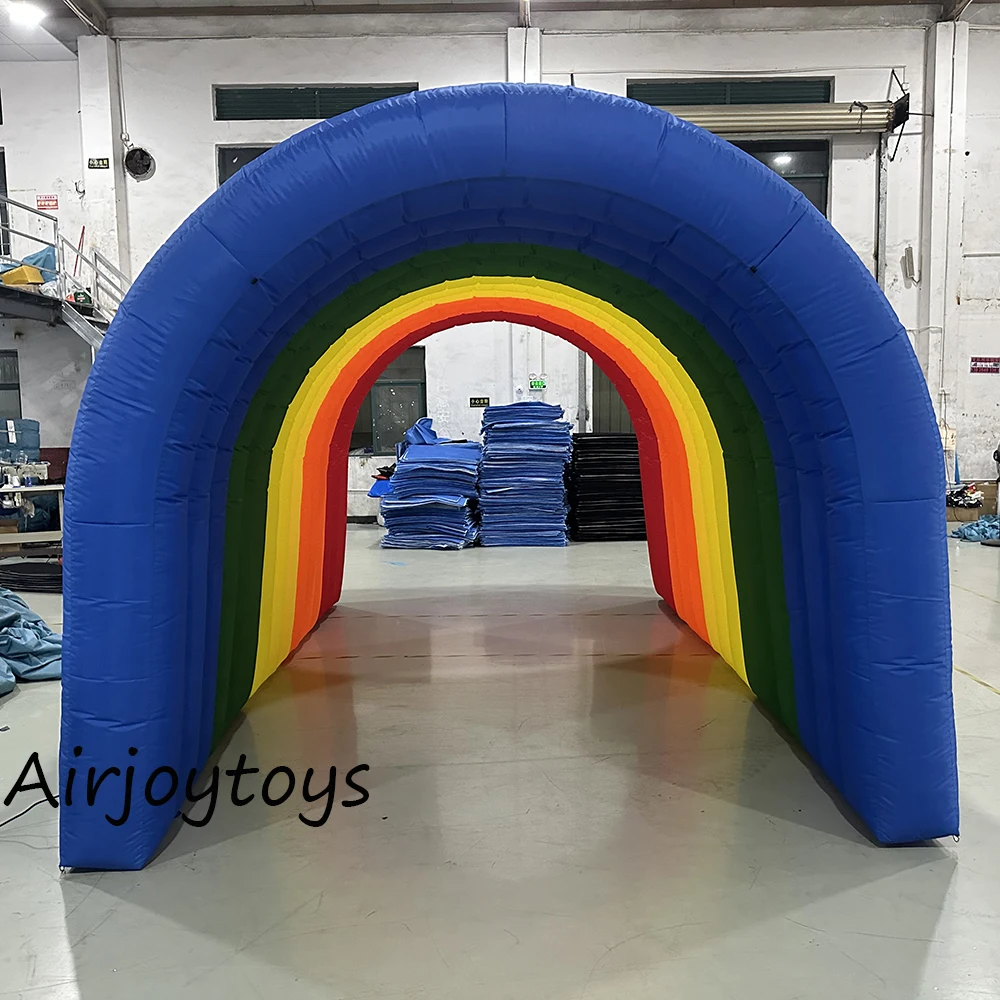 Entrada de túnel deportivo de túnel inflable con soplador, tienda de túnel inflable para promoción de exposición de eventos publicitarios de negocios