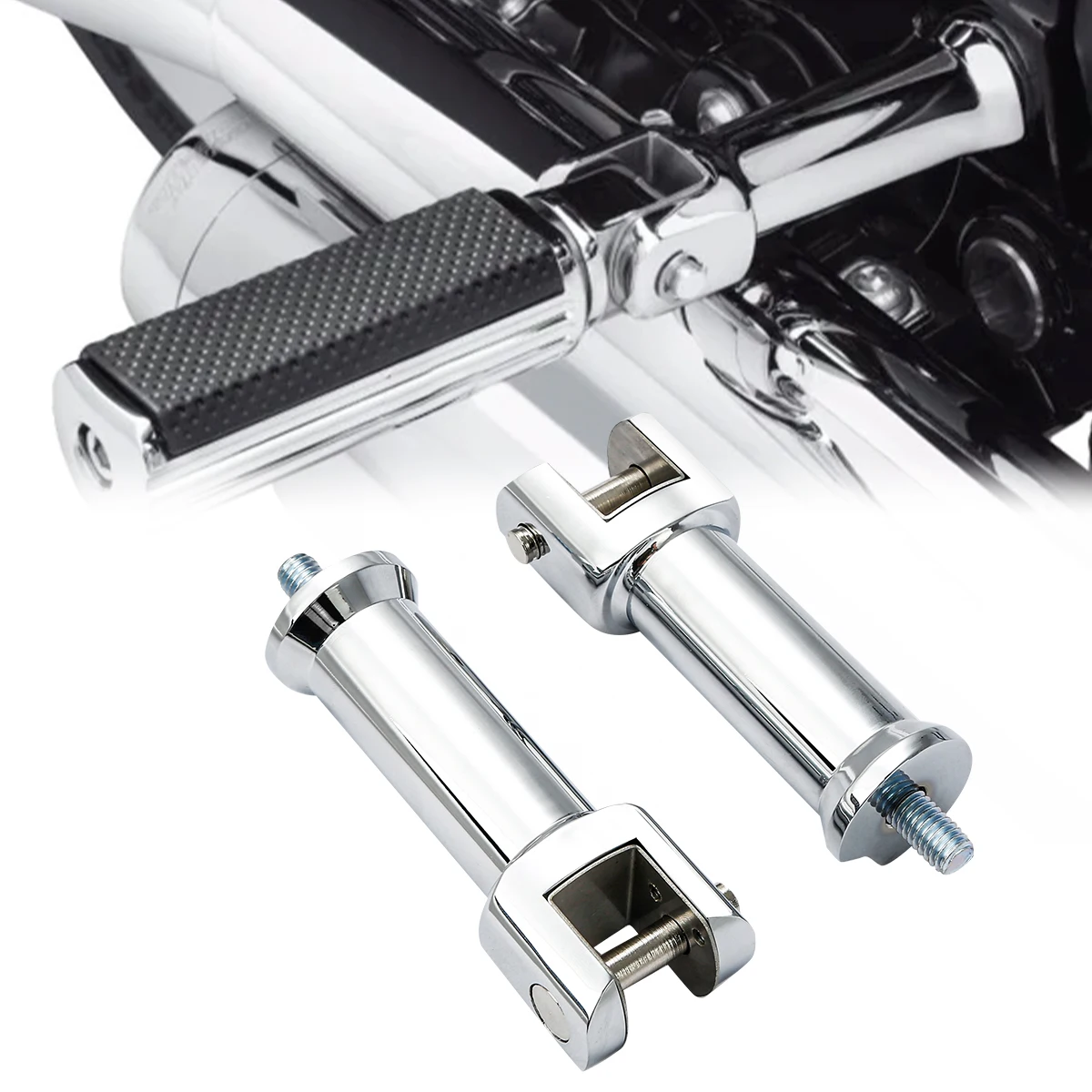 

Rear Footpeg Supports Mounts For Harley Deluxe Street Bob Fat Boy Sport Glide Softail Slim 2018-2024 2019 Passenger Motorcycle