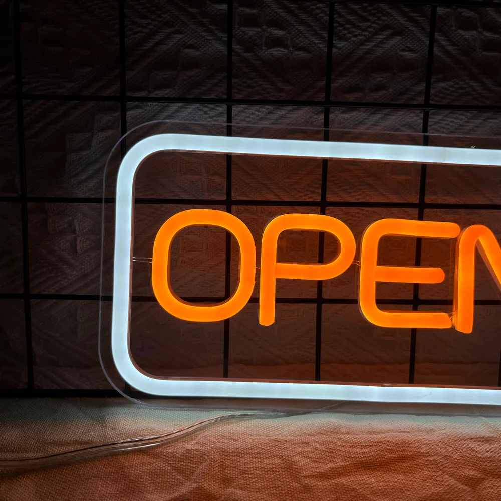 Open Neon Lights  Business Bar Restaurant Hotel Storefront Window Hair Room Decor Wall Sign Light Up  Open Logo LED Design