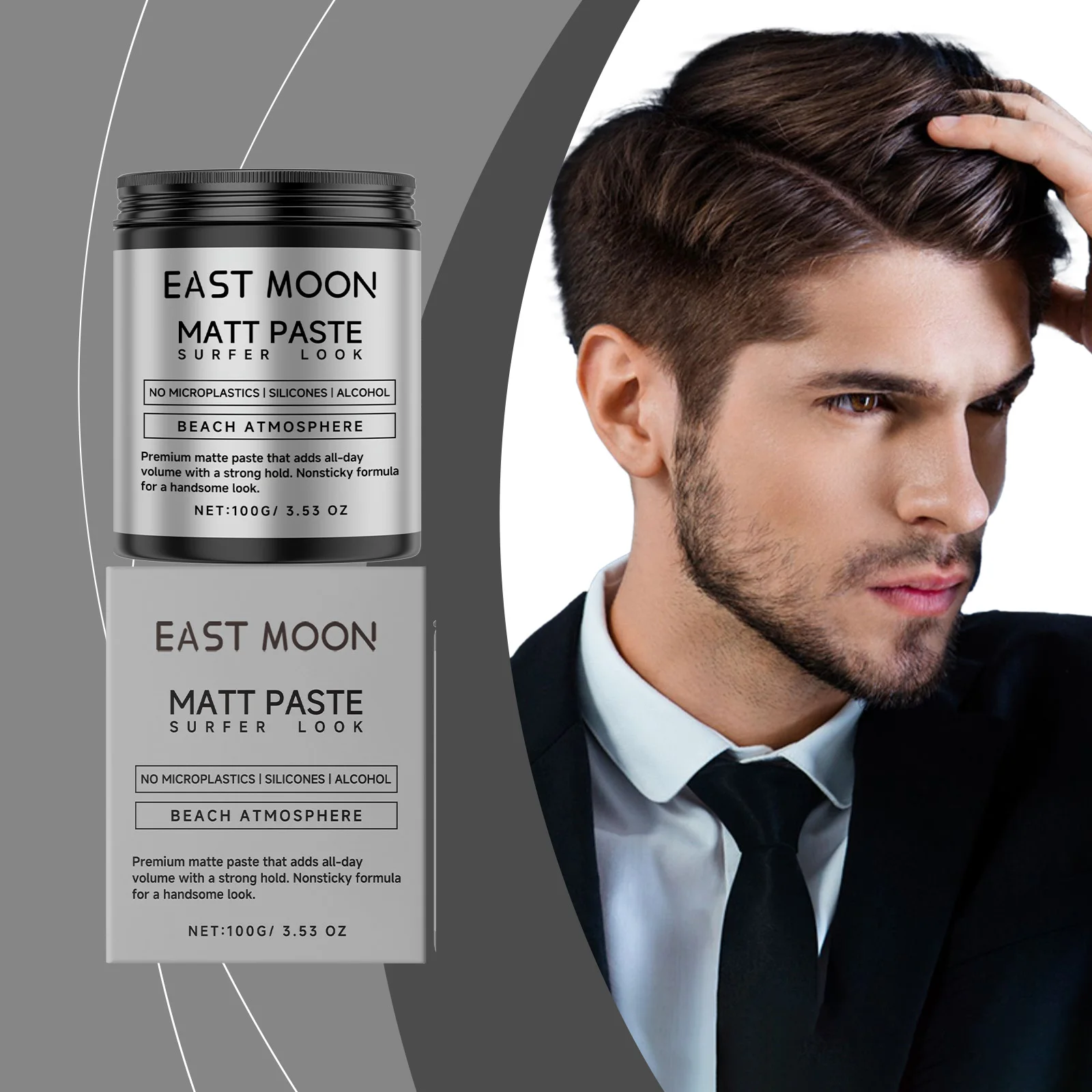 

Men's Professional Hair Clay Long Lasting Strong Hold Hairstyle Finished Hair Styling Clay Mud Hair Cream Refreshing Hair Wax