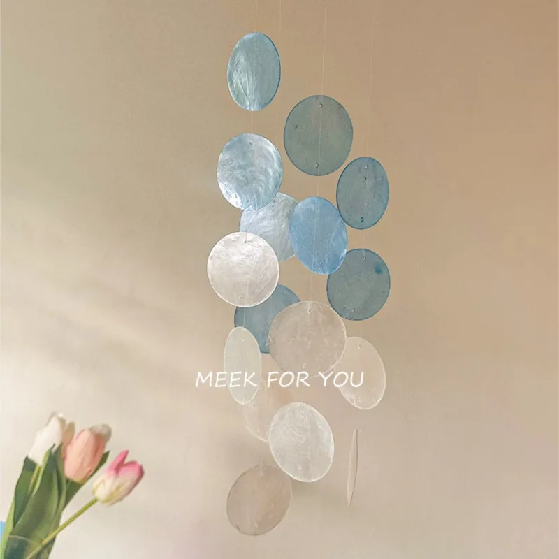 

MOMO Summer Small Fresh Blue Shell Wind Chime Diy Material Package Japanese Doors And Windows Handmade Gift