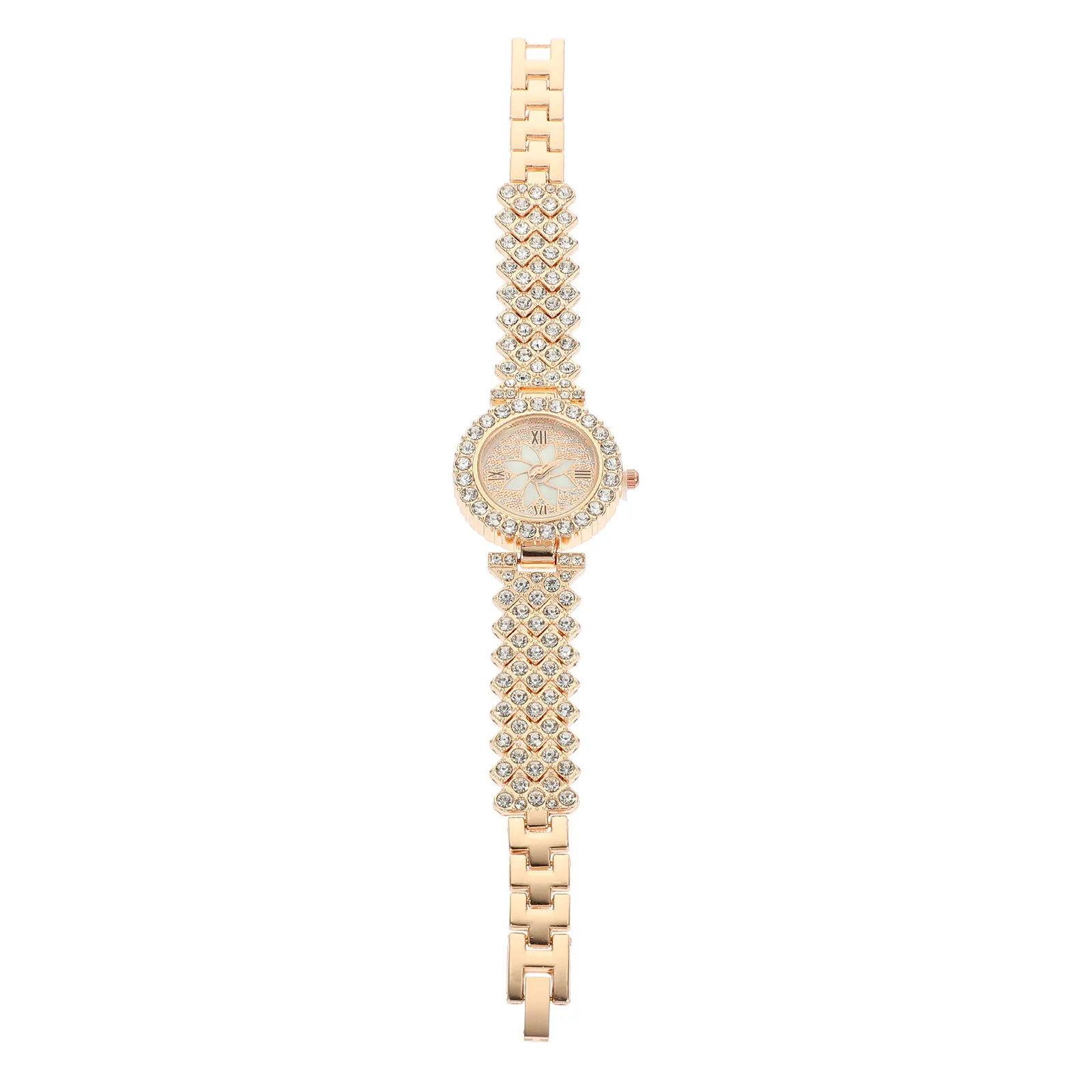 Women's Quartz Watch Rhinestone Embellished Adjustable Strap Casual Fashionable Delicate Wrist Watch for Women