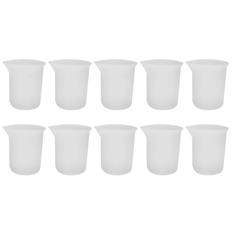 10Pcs Silicone Measuring Cups 100 Ml Silicone Cups Non Stick Mixing Cups DIY Glue Tools Cup For Handmade Craft