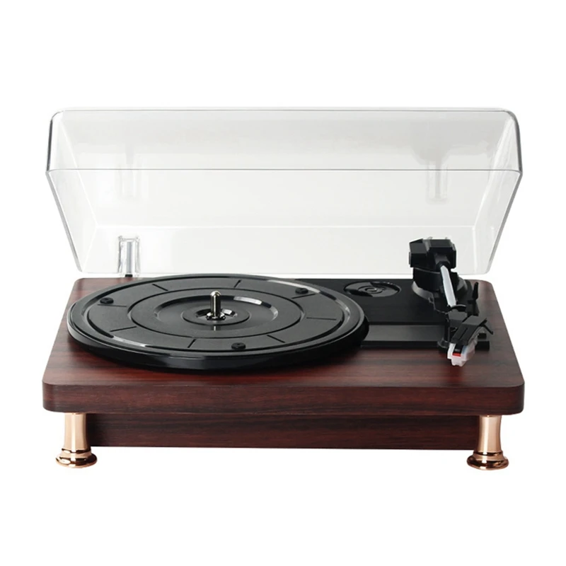 

Retro Vinyl Record Player W/ Dustproof Cover Record Player 33/45/78RPM Turntables Gramophone Phonograph,EU Plug