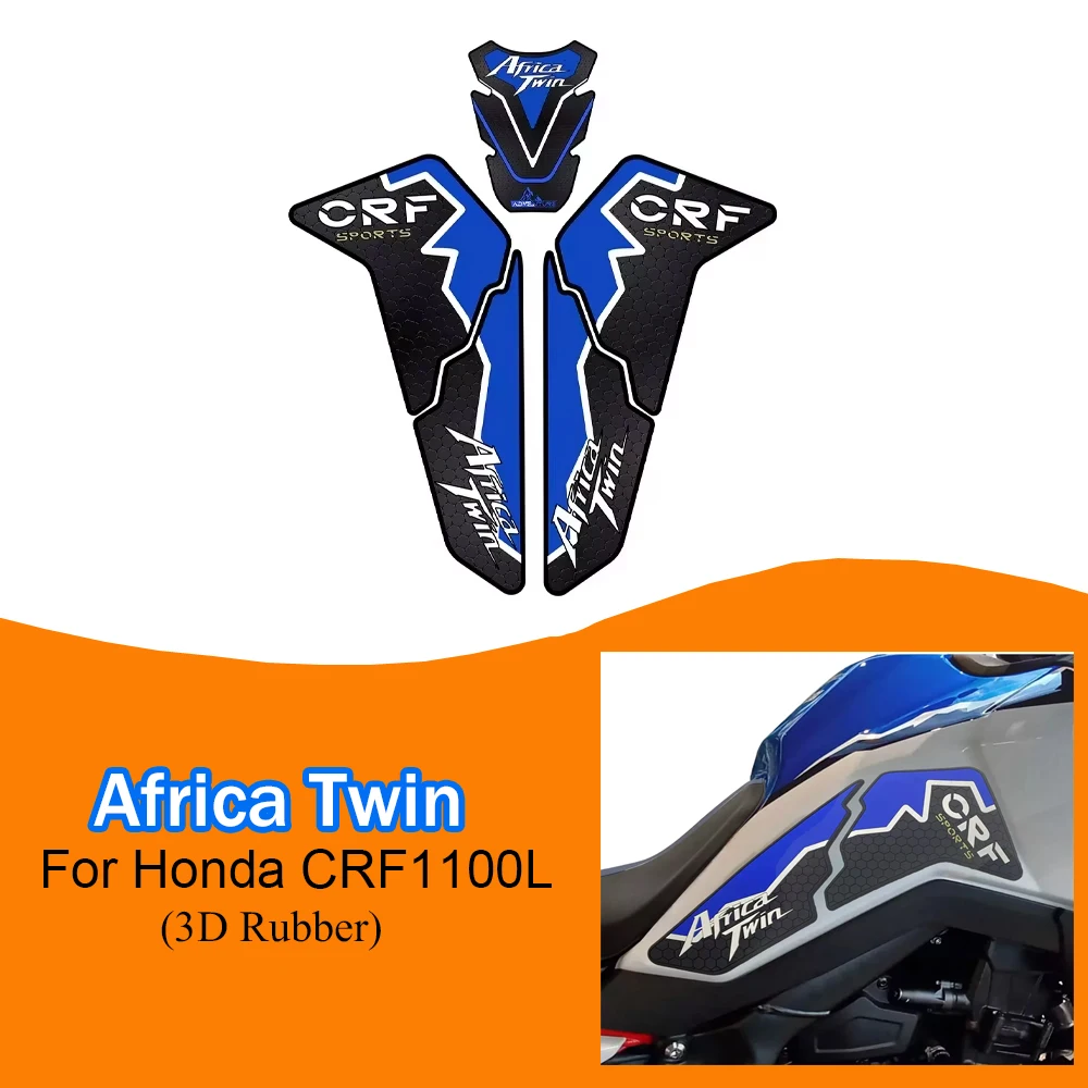 

Motorcycle Accessories Knee 3D Rubber Tank Paint Protection Kit Stickers For Honda Africa Twin CRF1100L CRF 1100 L 2020-2024