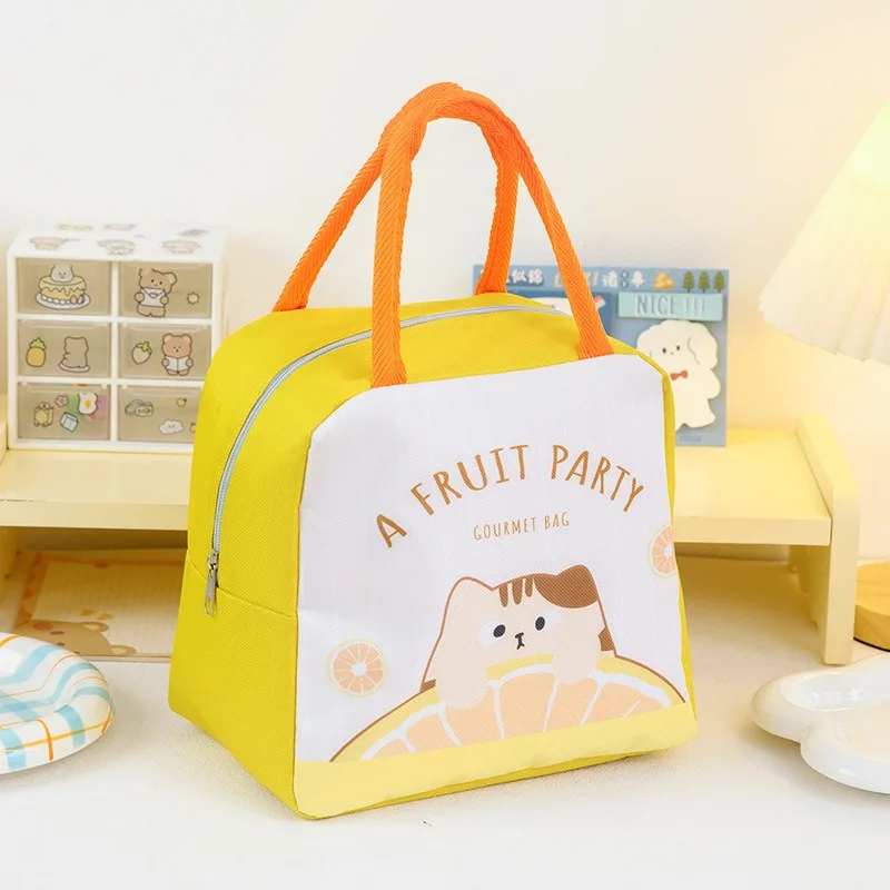 Cartoon Lunch Box Bag Work Lunchbox Bag Lunch Bag For Students To School Carry Food Bag Thick Aluminum Foil Insulation Bag