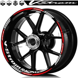 For V-Strom 250 SX Vstrom 1000 1050 XT DL 650 Reflective Motorcycle Wheel Sticker Motocross Rim Hub Decals Accessories