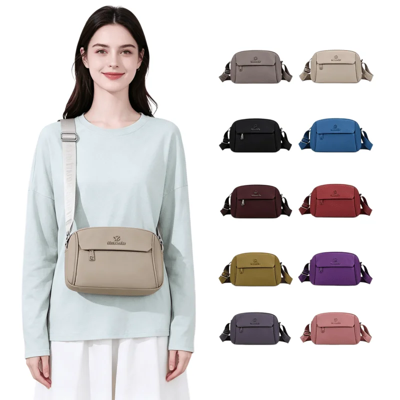Women's Large Capacity Nylon Crossbody Bag Vintage Casual Oxford Cloth Shoulder Tote for Work Commute Travel Trendy Daypack