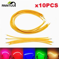 10PCS 3V Ultra Slim COB LED Flexible Filament Spiral Bulb Filament Retro Edison Bulb Lamp Parts Diode Lighting Strip Decoration