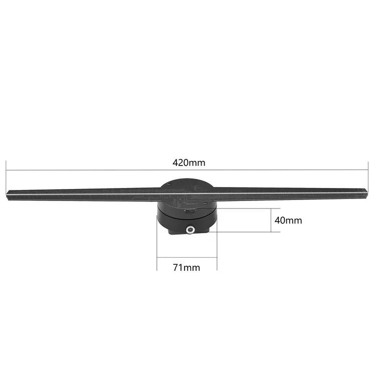 Layar Kipas Holografik 3D Shenzhen MDS 23 inci untuk Aplikasi Dalam Ruangan, Dekorasi Toko dan Rumah dengan Opsi Pengisian Daya Portabel