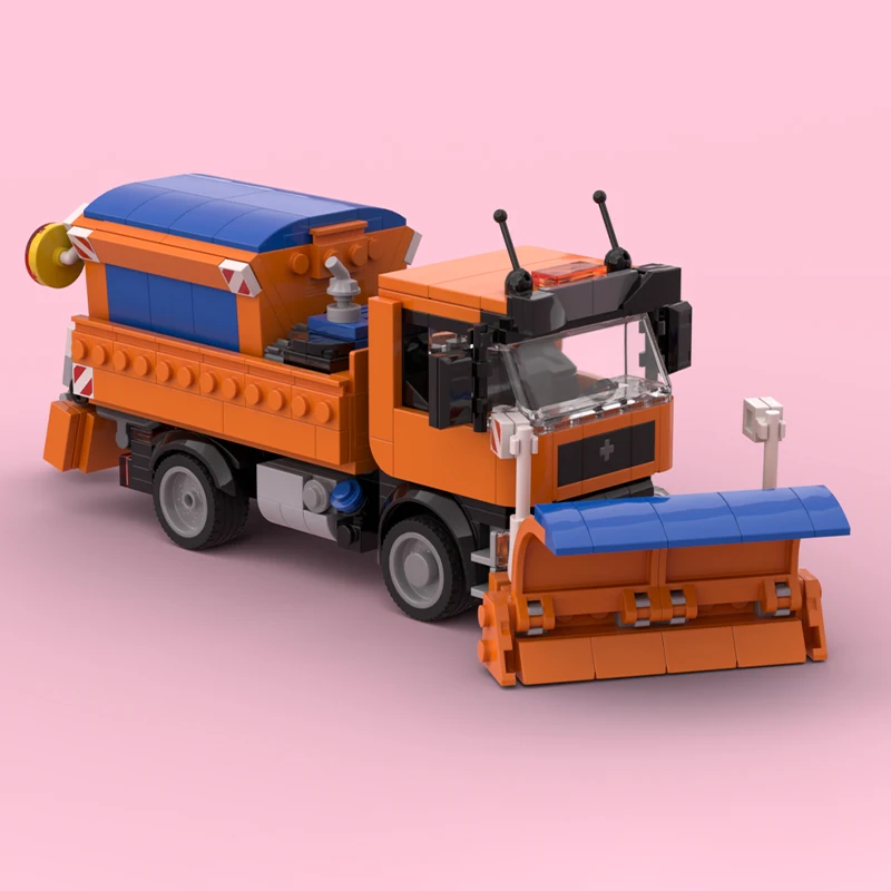443pcs MOC Snow Plow City Champions Racing Model Building Blocks Home Decor Desk Display Shelf Accent Collector Gift For Adults