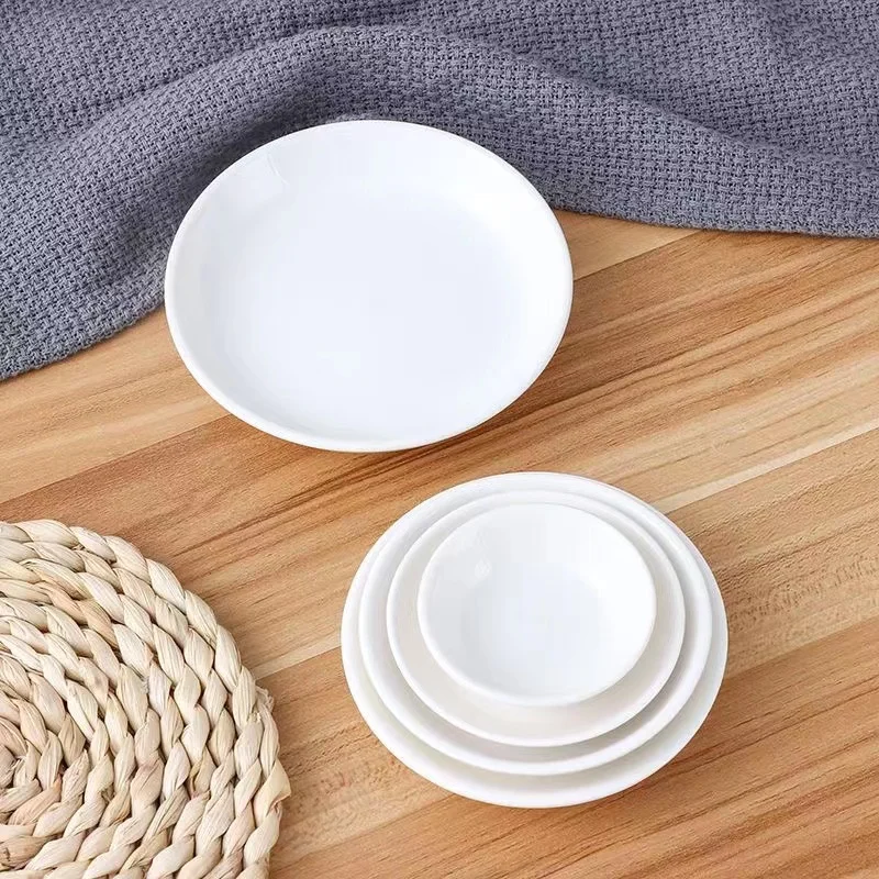 5Pc Ceramic  Sauce Dish, White Porcelain Circular Seasoning Dish, Soy Sauce Vinegar Dipping Sauce Seasoning Dish