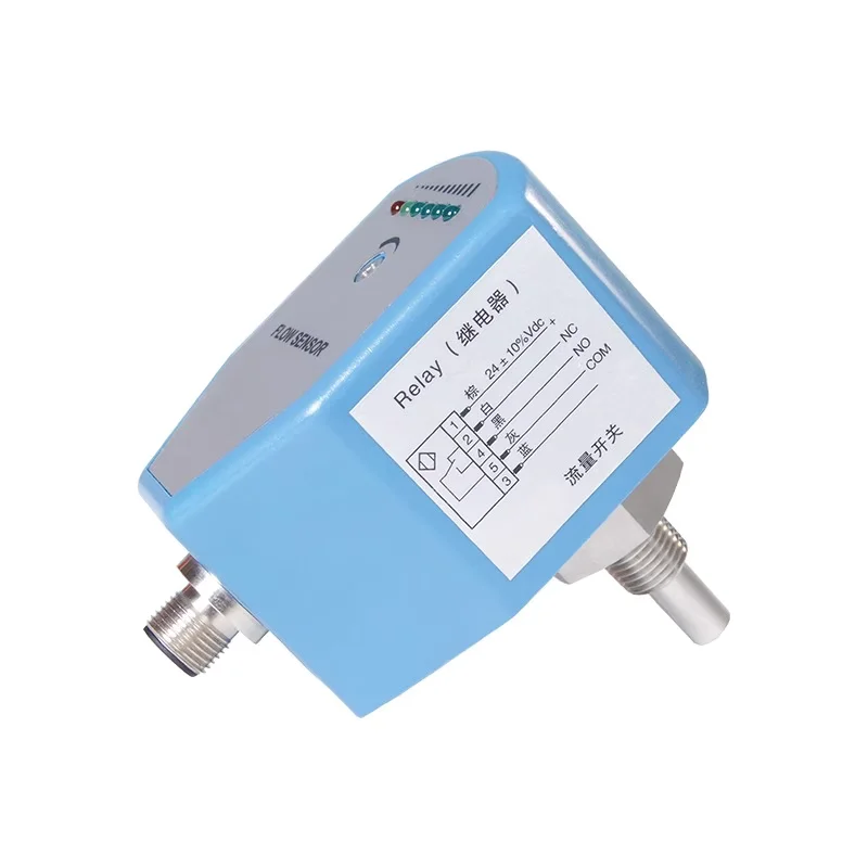Plug-in electronic thermal conductivity flow switch sensor for water oil gas pump Fire adjustable controller flow sensor