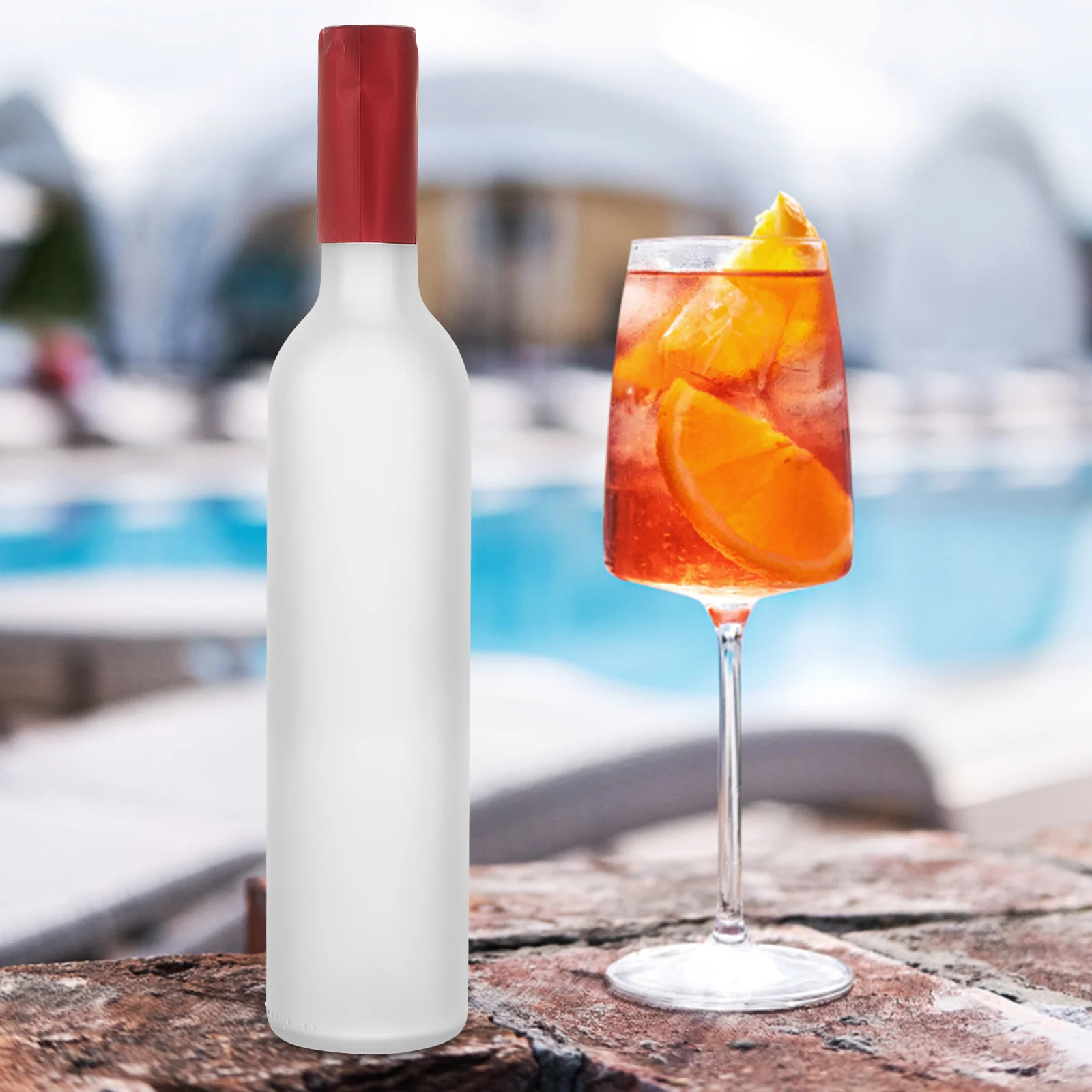 

2Pcs Empty Glass Wine Bottles Multifunctional Decorative Wine Bottle Flower Vase Juice Container Empty Glass Bottles for Drinks